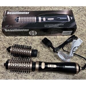Beautimeter 3-in-1 Hot Air Styler Rotating Blow Dryer Brush with 2" and 1.5"